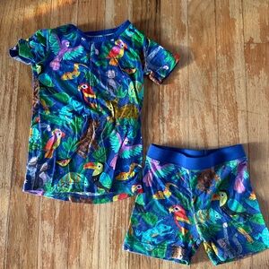 Little Sleepies 18-24 months Jungle Animals Short Sleeve/Shorts pajamas